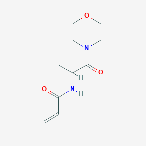 molecular formula C10H16N2O3 B2676682 N-(1-Morpholin-4-yl-1-oxopropan-2-yl)prop-2-enamide CAS No. 1565505-73-8