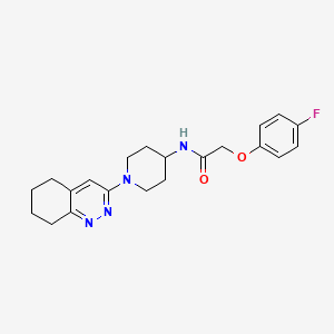 molecular formula C21H25FN4O2 B2676687 2-(4-fluorophenoxy)-N-[1-(5,6,7,8-tetrahydrocinnolin-3-yl)piperidin-4-yl]acetamide CAS No. 2034411-68-0