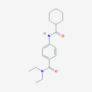 molecular formula C18H26N2O2 B267669 4-[(cyclohexylcarbonyl)amino]-N,N-diethylbenzamide 