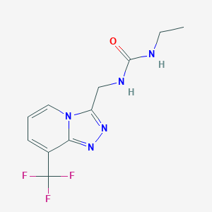 molecular formula C11H12F3N5O B2676709 1-乙基-3-((8-(三氟甲基)-[1,2,4]噻二唑并[4,3-a]吡啶-3-基)甲基)脲 CAS No. 2034286-91-2