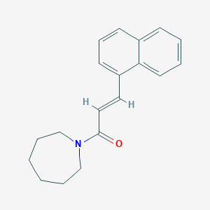 molecular formula C19H21NO B267671 1-[3-(1-Naphthyl)acryloyl]azepane 