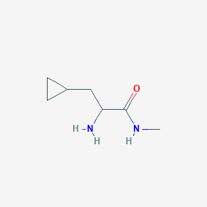 molecular formula C7H14N2O B2676713 2-Amino-3-cyclopropyl-N-methylpropanamide CAS No. 1850015-14-3