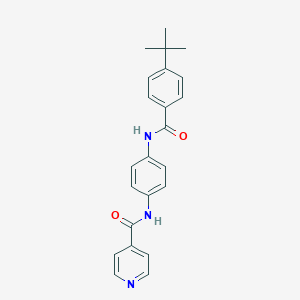 molecular formula C23H23N3O2 B267673 N-{4-[(4-tert-butylbenzoyl)amino]phenyl}isonicotinamide 