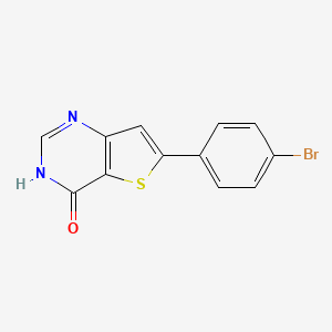 molecular formula C12H7BrN2OS B2676730 6-(4-Bromo-phenyl)-3H-thieno[3,2-d]pyrimidin-4-one CAS No. 852840-45-0