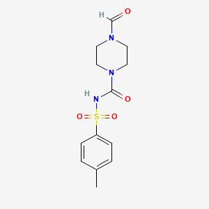 molecular formula C13H17N3O4S B2676736 (4-Formylpiperazinyl)-N-((4-methylphenyl)sulfonyl)formamide CAS No. 1023870-84-9