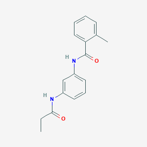 molecular formula C17H18N2O2 B267675 2-methyl-N-[3-(propanoylamino)phenyl]benzamide 
