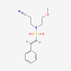 (E)-N-(2-cyanoethyl)-N-(2-methoxyethyl)-2-phenylethenesulfonamide