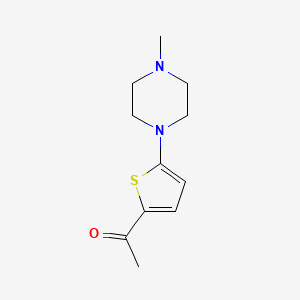 molecular formula C11H16N2OS B2676756 1-[5-(4-甲基哌嗪-1-基)噻吩-2-基]乙酮 CAS No. 685107-45-3