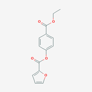 molecular formula C14H12O5 B267676 4-(Ethoxycarbonyl)phenyl 2-furoate 