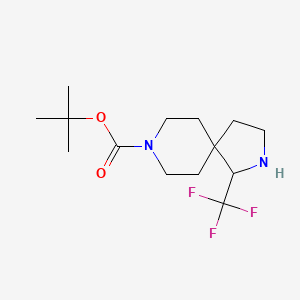 molecular formula C14H23F3N2O2 B2676762 叔丁基1-(三氟甲基)-2,8-二氮杂螺[4.5]癸烷-8-羧酸叔丁酯 CAS No. 1250998-75-4