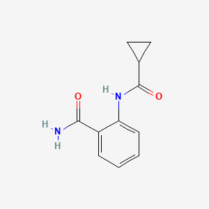 molecular formula C11H12N2O2 B2676764 2-[(Cyclopropylcarbonyl)amino]benzamide CAS No. 433956-82-2