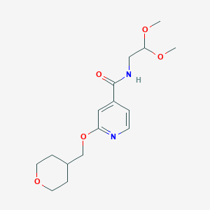 N-(2,2-dimethoxyethyl)-2-((tetrahydro-2H-pyran-4-yl)methoxy)isonicotinamide