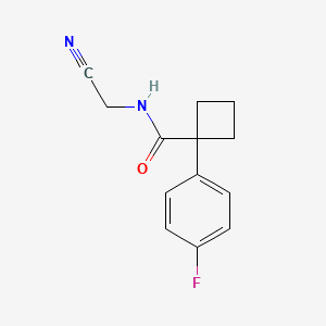 molecular formula C13H13FN2O B2676814 N-(cyanomethyl)-1-(4-fluorophenyl)cyclobutane-1-carboxamide CAS No. 1252540-74-1