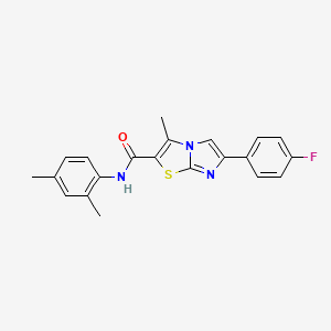 molecular formula C21H18FN3OS B2676819 N-(2,4-dimethylphenyl)-6-(4-fluorophenyl)-3-methylimidazo[2,1-b][1,3]thiazole-2-carboxamide CAS No. 932995-99-8