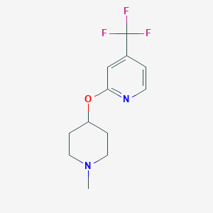 molecular formula C12H15F3N2O B2676825 2-[(1-甲基哌啶-4-基)氧基]-4-(三氟甲基)吡啶 CAS No. 2195810-93-4