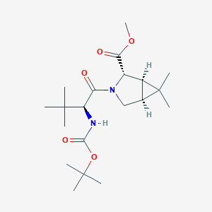 (1R,2S,5S)-methyl 3-((S)-2-((tert-butoxycarbonyl)amino)-3,3-dimethylbutanoyl)-6,6-dimethyl-3-azabicyclo[3.1.0]hexane-2-carboxylate