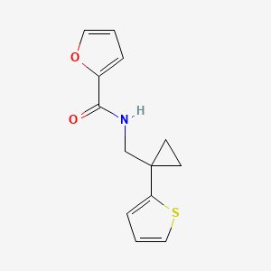 molecular formula C13H13NO2S B2676830 N-((1-(thiophen-2-yl)cyclopropyl)methyl)furan-2-carboxamide CAS No. 1207007-17-7