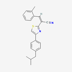 (Z)-2-(4-(4-isobutylphenyl)thiazol-2-yl)-3-(o-tolyl)acrylonitrile