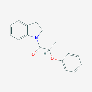 molecular formula C17H17NO2 B267685 1-(2,3-dihydro-1H-indol-1-yl)-2-phenoxypropan-1-one 