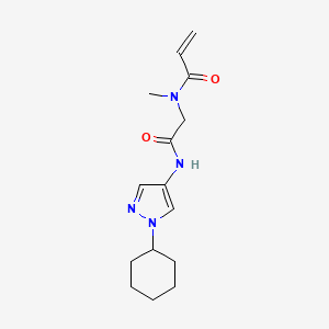 molecular formula C15H22N4O2 B2676854 N-[2-[(1-环己基吡唑-4-基)氨基]-2-氧代乙基]-N-甲基丙-2-烯酰胺 CAS No. 2361873-84-7