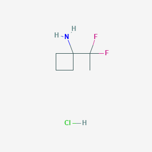 1-(1,1-Difluoroethyl)cyclobutan-1-amine;hydrochloride