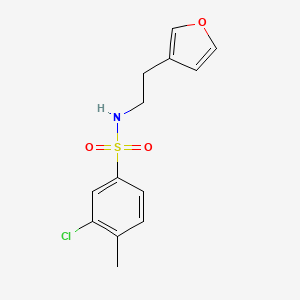 3-chloro-N-(2-(furan-3-yl)ethyl)-4-methylbenzenesulfonamide