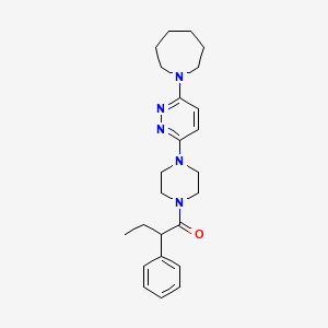 molecular formula C24H33N5O B2676887 1-(4-(6-(氮杂辛烷-1-基)吡啶并[3,2-d]嘧啶-3-基)哌嗪-1-基)-2-苯基丁酮 CAS No. 898406-55-8