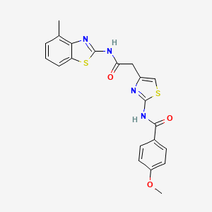 4-methoxy-N-(4-(2-((4-methylbenzo[d]thiazol-2-yl)amino)-2-oxoethyl)thiazol-2-yl)benzamide