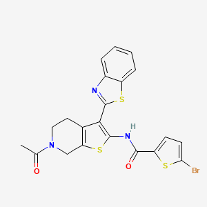 N-(6-acetyl-3-(benzo[d]thiazol-2-yl)-4,5,6,7-tetrahydrothieno[2,3-c]pyridin-2-yl)-5-bromothiophene-2-carboxamide