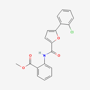 molecular formula C19H14ClNO4 B2676912 甲基 2-(5-(2-氯苯基)呋喃-2-基)苯甲酸酯 CAS No. 618401-21-1