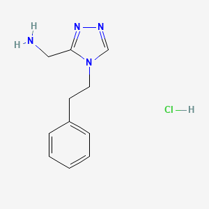 (4-Phenethyl-4H-1,2,4-triazol-3-yl)methanamine hydrochloride