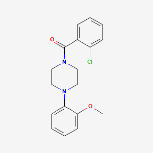 molecular formula C18H19ClN2O2 B2676919 (2-氯苯基)(4-(2-甲氧基苯基)哌嗪-1-基)甲酮 CAS No. 21091-85-0