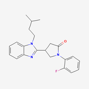 1-(2-Fluorophenyl)-4-[1-(3-methylbutyl)benzimidazol-2-yl]pyrrolidin-2-one
