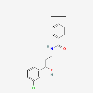 molecular formula C20H24ClNO2 B2676930 4-(tert-butyl)-N-(3-(3-chlorophenyl)-3-hydroxypropyl)benzamide CAS No. 2034520-89-1