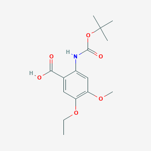 molecular formula C15H21NO6 B2676932 5-Ethoxy-4-methoxy-2-[(2-methylpropan-2-yl)oxycarbonylamino]benzoic acid CAS No. 2287280-16-2