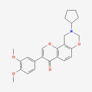 9-cyclopentyl-3-(3,4-dimethoxyphenyl)-9,10-dihydrochromeno[8,7-e][1,3]oxazin-4(8H)-one