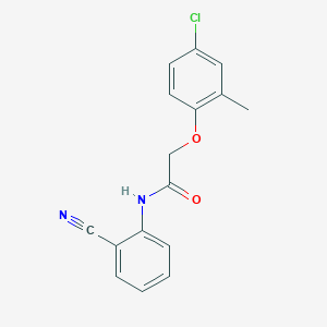 molecular formula C16H13ClN2O2 B267694 2-(4-chloro-2-methylphenoxy)-N-(2-cyanophenyl)acetamide 