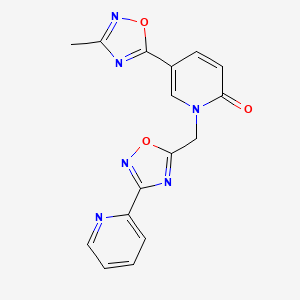 5-(3-methyl-1,2,4-oxadiazol-5-yl)-1-[(3-pyridin-2-yl-1,2,4-oxadiazol-5-yl)methyl]pyridin-2(1H)-one