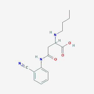 molecular formula C15H19N3O3 B2676965 2-(Butylamino)-4-((2-cyanophenyl)amino)-4-oxobutanoic acid CAS No. 1048005-57-7