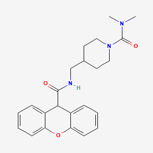 molecular formula C23H27N3O3 B2676967 4-((9H-xanthene-9-carboxamido)methyl)-N,N-dimethylpiperidine-1-carboxamide CAS No. 2034377-10-9