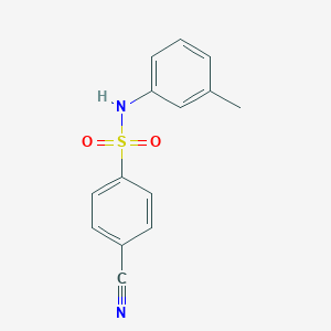 molecular formula C14H12N2O2S B267697 4-cyano-N-(3-methylphenyl)benzenesulfonamide 
