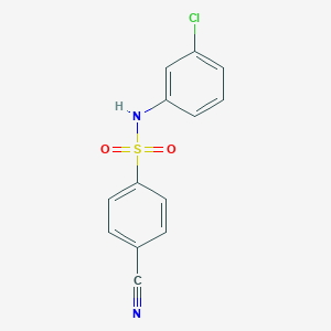 molecular formula C13H9ClN2O2S B267698 N-(3-chlorophenyl)-4-cyanobenzenesulfonamide 