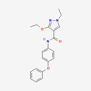 molecular formula C20H21N3O3 B2676986 3-ethoxy-1-ethyl-N-(4-phenoxyphenyl)-1H-pyrazole-4-carboxamide CAS No. 1014045-89-6