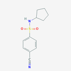 molecular formula C12H14N2O2S B267699 4-cyano-N-cyclopentylbenzenesulfonamide 