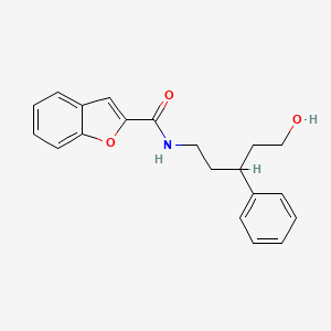 molecular formula C20H21NO3 B2676995 N-(5-hydroxy-3-phenylpentyl)benzofuran-2-carboxamide CAS No. 1795413-83-0