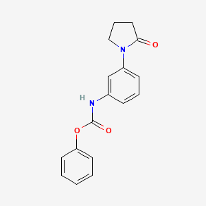 molecular formula C17H16N2O3 B2676998 Phenyl (3-(2-oxopyrrolidin-1-yl)phenyl)carbamate CAS No. 941993-44-8
