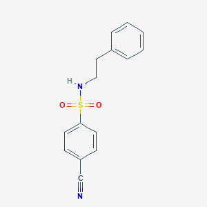 molecular formula C15H14N2O2S B267700 4-cyano-N-(2-phenylethyl)benzenesulfonamide 