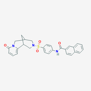 N-(4-((8-oxo-5,6-dihydro-1H-1,5-methanopyrido[1,2-a][1,5]diazocin-3(2H,4H,8H)-yl)sulfonyl)phenyl)-2-naphthamide