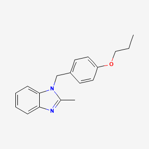 molecular formula C18H20N2O B2677004 2-methyl-1-(4-propoxybenzyl)-1H-benzo[d]imidazole CAS No. 537701-07-8