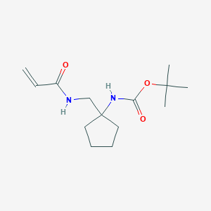 molecular formula C14H24N2O3 B2677005 Tert-butyl N-[1-[(prop-2-enoylamino)methyl]cyclopentyl]carbamate CAS No. 2411257-41-3